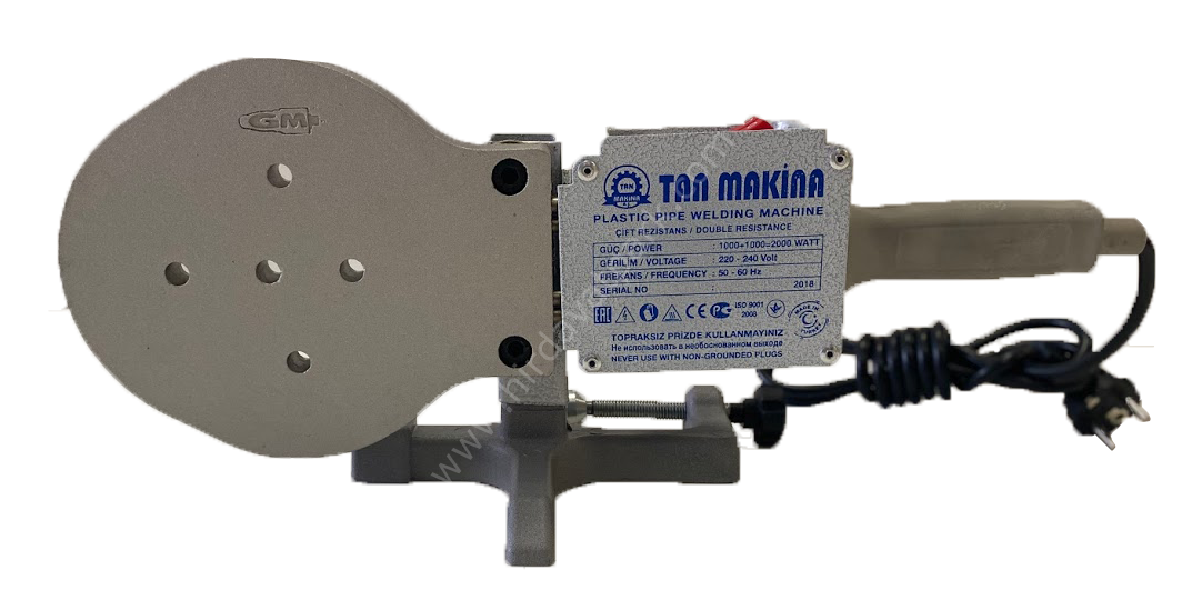 TAN PVC KAYNAK MAKİNASI(SADECE MAKİNA) YUVARLAK KAFA FUSİON PPRC KAYNAK MAKİNASI 2000W