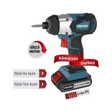 PROTER  PST 360 T KÖMÜRSÜZ DARBELİ ŞARJLI TORNAVİDA